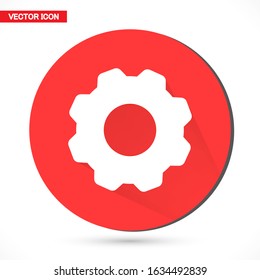 Settings isolated vector icon. Gear symbol. vector icon Gear tool or button for web application or UI. vector icon Trendy flat style