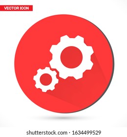 Settings isolated vector icon. Gear symbol. vector icon Gear tool or button for web application or UI. vector icon Trendy flat style