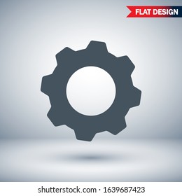 Settings isolated vector icon. Gear symbol. vector icon Gear tool or button for web application or UI. vector icon Trendy flat style