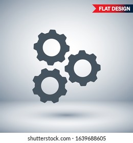 Settings isolated vector icon. Gear symbol. vector icon Gear tool or button for web application or UI. vector icon Trendy flat style