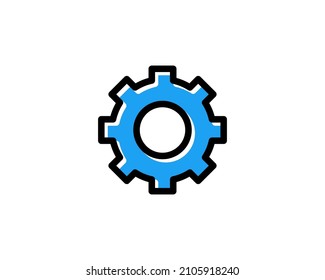 Settings isolated vector icon. Gear symbol. vector icon Gear tool or button for web application or UI. vector icon Trendy flat style.