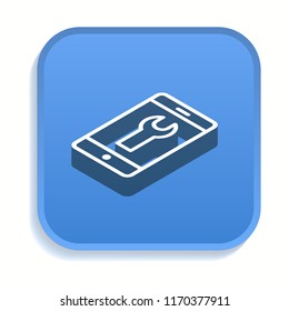 Settings isometric icon for graphic and web design in 3d style.