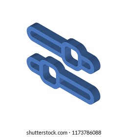 Settings isometric left top view 3D icon