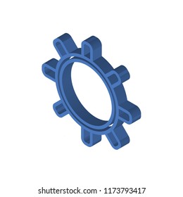 Settings isometric left top view 3D icon