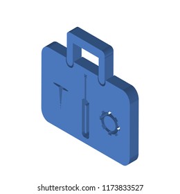 Settings isometric left top view 3D icon