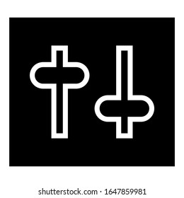 Configuración del botón Ajustes del regulador del icono de color negro ilustración vectorial imagen de estilo plano
