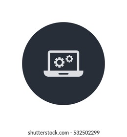 settings laptop icon vector, can be used for web and mobile design