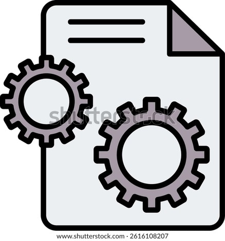 Settings Line Filled Vector Icon Design