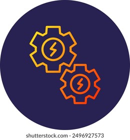 Settings Line Gradient Icon Design