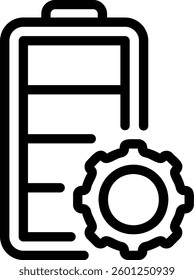 settings line icon illustration vector