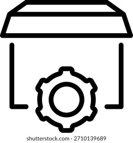 Configuraciones línea icono ilustración Vector