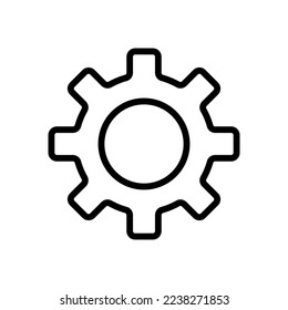 Settings line icon. Key, mechanism, options, settings, builder, research, fix, tune, sort. The concept of parameters. Vector black line icon on white background.