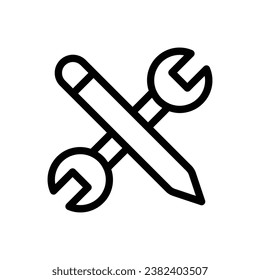 logotipo de icono de línea de configuración para sitio web, aplicación, impresión, documento, diseño de afiches, etc, adecuado para diseño web, logotipo, aplicación