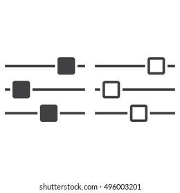 settings line icon, Options outline and filled vector sign, linear and full pictogram isolated on white, logo illustration