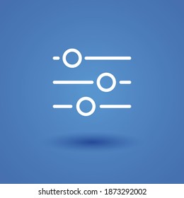 settings line icon, outline vector illustration.