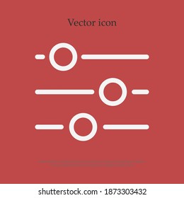 icono de línea de configuración, ilustración del vector de contorno.