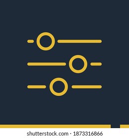 settings line icon, outline vector illustration.