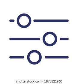 settings line icon, outline vector illustration.