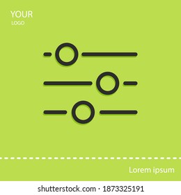 settings line icon, outline vector illustration.