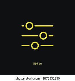 settings line icon, outline vector illustration.