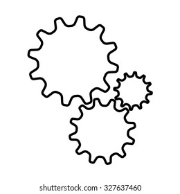 Settings line  icon vector