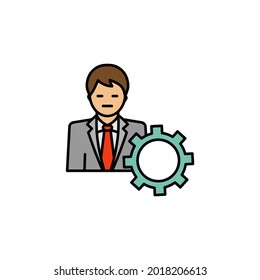 settings line illustration colored icon. element of business illustration icons. Signs, symbols can be used for web, logo, mobile app, UI, UX
