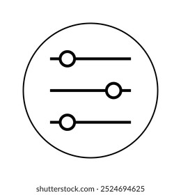 Einstellungen Symbol "Linie aus" mit Kreis ausrichten.