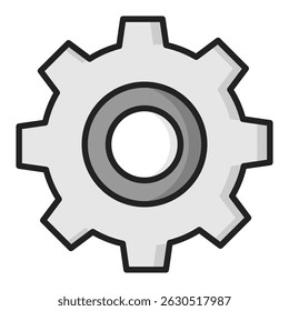 Settings lineal color icon. Simple vector icon design in lineal color style. Editable vector format