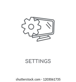 Settings linear icon. Settings concept stroke symbol design. Thin graphic elements vector illustration, outline pattern on a white background, eps 10.