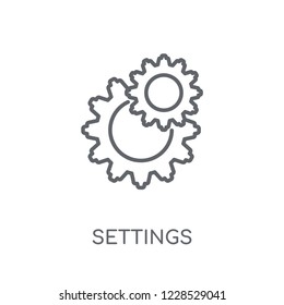 Settings linear icon. Modern outline Settings logo concept on white background from User Interface and Web Navigation collection. Suitable for use on web apps, mobile apps and print media.