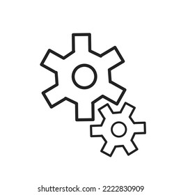 Settings, linear style sign for mobile concept and web design. Vector illustration