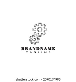 settings logo icon design template modern vector illustration