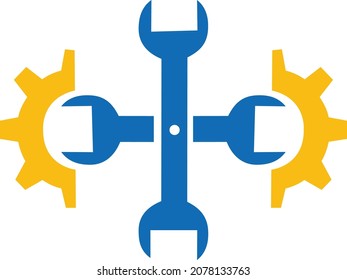 Settings logo vector isolated on white background