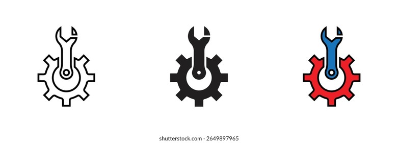 settings and maintenance icon, wrench icon, logo. Repair image