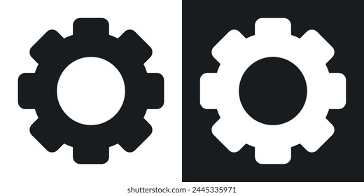 Settings and Mechanism Icon Set. Cogwheel Engineering and Gear Symbols.