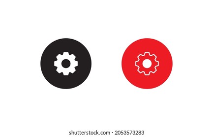 Settings Menu Icon Vector. Gear Symbols