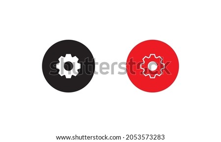Settings Menu Icon Vector. Gear Symbols