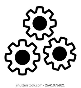 Settings mixed glyph icon. Simple vector icon design in glyph style. Editable vector format
