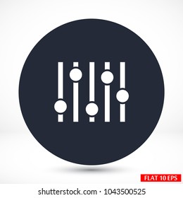 Settings music  vector icon