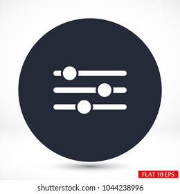 Settings music  vector icon