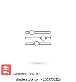 Settings music  vector icon