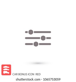 Settings music  vector icon