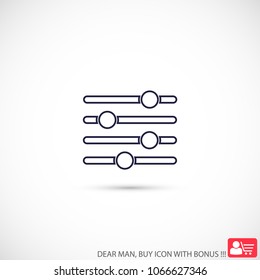 Settings music  vector icon