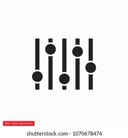 Settings music  vector icon