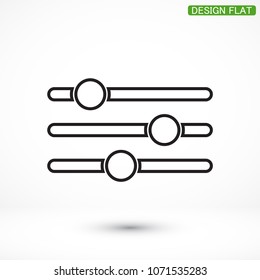 Settings music  vector icon