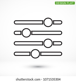 Settings music  vector icon