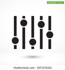 Settings music  vector icon