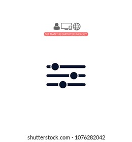 Settings music  vector icon