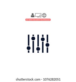 Settings music  vector icon