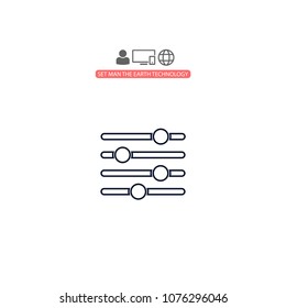 Settings music  vector icon